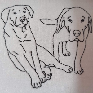 Vonalrajzból hímzés 3db-os szett - Meska.hu