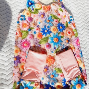 92-98 Mosolymanó tipegő hálózsák � 3D virágmező, Baba - mama, Babaruházat, Tipegőhálózsák, Hímzés, Varrás, MESKA