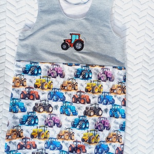 92-98 Mosolymanó tipegő hálózsák �Traktor, szürke - baba - mama - babaruházat - tipegőhálózsák - Meska.hu