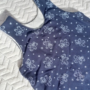 92-98 Mosolymanó tipegő hálózsák �maci, szürke-sötétkék - baba - mama - babaruházat - tipegőhálózsák - Meska.hu