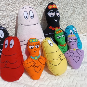 Barbacsalád plüss Barbapapával, mamával  - Meska.hu