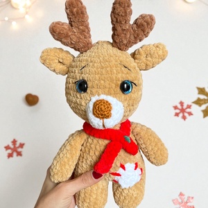 Horgolt plüss rénszarvas, Játék & Sport, Plüssállat & Játékfigura, Más figura, Horgolás, MESKA