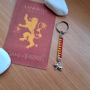 Trónok harca kulcstartó - Lannister, Táska & Tok, Kulcstartó & Táskadísz, Kulcstartó, Csomózás, Ékszerkészítés, MESKA