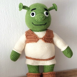 Horgolt Shrek , Játék & Sport, Plüssállat & Játékfigura, Plüss mesefigurák, Horgolás, MESKA