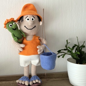 Horgolt Nagy hohoho horgász , Játék & Sport, Plüssállat & Játékfigura, Plüss mesefigurák, Horgolás, MESKA