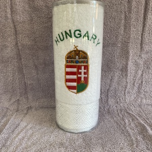 Hímzett Magyarország címeres törölköző - Meska.hu