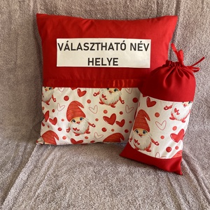 Mikulás párna + mikulás zsák egyedi névvel ellátva - Meska.hu