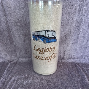 Legjobb buszsofőr feliratos hímzett törölköző - Meska.hu