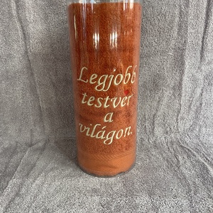 Legjobb testvér a világon feliratos hímzett törölköző - otthon & életmód - fürdőszoba - törölköző - Meska.hu