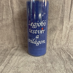 Legjobb testvér a világon feliratos hímzett törölköző, Otthon & Életmód, Fürdőszoba, Törölköző, Hímzés, Varrás, MESKA