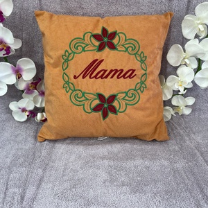 Mama feliratos mintás párna - otthon & életmód - lakástextil - párna & párnahuzat - Meska.hu