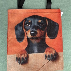 Tacskós bevásárló táska, Táska & Tok, Bevásárlás & Shopper táska, Shopper, textiltáska, szatyor, Varrás, MESKA