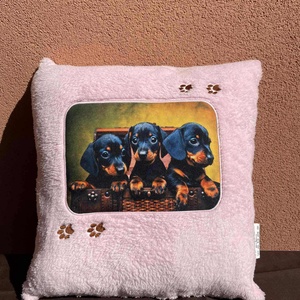 Tacskós tappancsos párna - otthon & életmód - lakástextil - párna & párnahuzat - Meska.hu