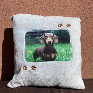 Tacskós tappancsos párna - otthon & életmód - lakástextil - párna & párnahuzat - Meska.hu