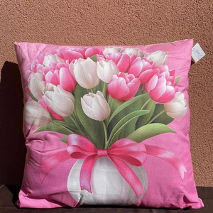 Tulipán mintás virágos párna - otthon & életmód - lakástextil - párna & párnahuzat - Meska.hu