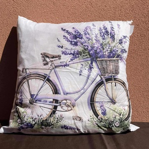 Levendula mintás virágos párna - Meska.hu