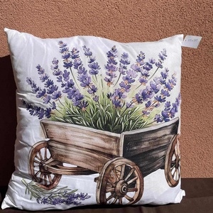 Levendula mintás virágos párna - otthon & életmód - lakástextil - párna & párnahuzat - Meska.hu