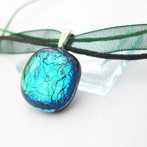 Pici mesetó dichroic üvegékszer medál -  - Meska.hu