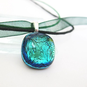 Pici mesetó dichroic üvegékszer medál -  - Meska.hu