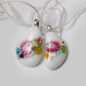 Anya - lánya millefiori medál - ékszer - nyaklánc - medál - Meska.hu