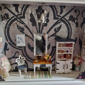 Miniatűr világ képkeretben - Eugénia szobája - fali kulcstartó - otthon & életmód - dekoráció - kép & falikép - 3d képek - Meska.hu