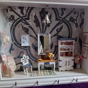 Miniatűr világ képkeretben - Eugénia szobája - fali kulcstartó - otthon & életmód - dekoráció - kép & falikép - 3d képek - Meska.hu