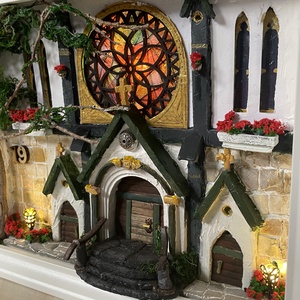Aira temploma - miniatűr világ képkeretben - fali kulcstartó, Otthon & Életmód, Dekoráció, Kép & Falikép, 3d képek, Újrahasznosított alapanyagból készült termékek, MESKA