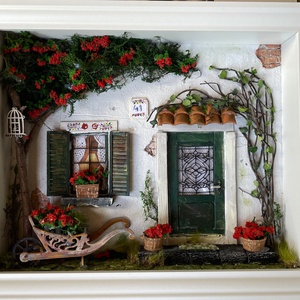 Begónia utca 41- miniatűr dobozkép - fali kulcstartó - otthon & életmód - dekoráció - kép & falikép - 3d képek - Meska.hu