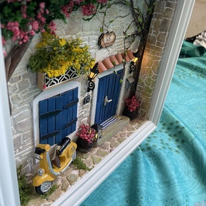 Ház Baskán - miniatűr dobozkép -fali kulcstartó, Játék & Sport, Játszósátor & Ház, Újrahasznosított alapanyagból készült termékek, MESKA