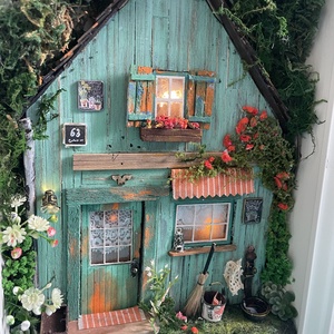 Rudolf tanya 2 - miniatűr dobozkép -fali kulcstartó - otthon & életmód - dekoráció - fali és függő dekoráció - fali kulcstartó - Meska.hu