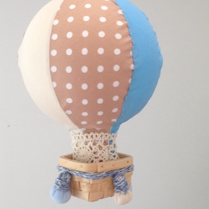 Hőlégballon gyerekszobai függődísz - Kék - Meska.hu