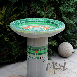 Mozaikos kerti madáritató-fürdető  -  - Meska.hu