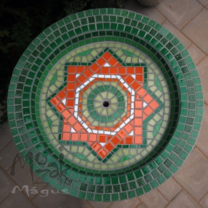 Mozaikos kerti madáritató-fürdető  -  - Meska.hu