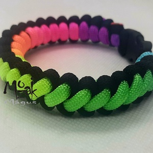 Nyárra: szivárvány paracord karkötő !!! - ékszer - karkötő - fonott karkötő - Meska.hu