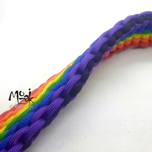 Paracord nyakörv,  Rainbow a királynak! - otthon & életmód - kisállatoknak - kutyáknak - kutya nyakörv - Meska.hu