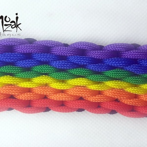 Paracord nyakörv,  Rainbow a királynak!, Otthon & Életmód, Kisállatoknak, Kutyáknak, Kutya nyakörv, Csomózás, MESKA