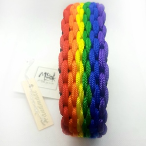 Paracord nyakörv,  Rainbow a királynak! - otthon & életmód - kisállatoknak - kutyáknak - kutya nyakörv - Meska.hu