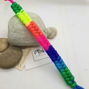 Szín szinnel paracord karkötő - ékszer - karkötő - fonott karkötő - Meska.hu