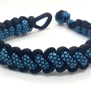 Kék diamond párhuzamok paracord karkötő, Ékszer, Karkötő, Fonott karkötő, Csomózás, MESKA
