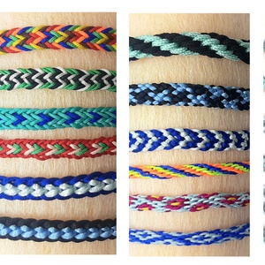 Jacquard karkötő - ékszer - karkötő - fonott karkötő - Meska.hu