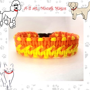 Paracord nyakörv   Narancsos - otthon & életmód - kisállatoknak - kutyáknak - kutya nyakörv - Meska.hu