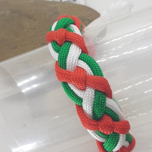 Hullám nemzeti szín paracord karkötő  - ékszer - karkötő - fonott karkötő - Meska.hu