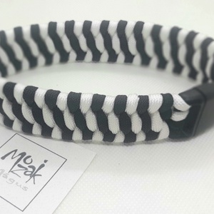 Zebra Paracord nyakörv szett - ékszer - karkötő - fonott karkötő - Meska.hu