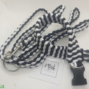 Zebra Paracord nyakörv szett, Ékszer, Karkötő, Fonott karkötő, Csomózás, MESKA