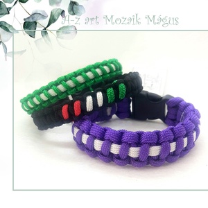 Paracord karkötő Szurkolásra, Ékszer, Karkötő, Fonott karkötő, Csomózás, MESKA