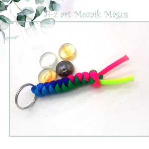 Paracord kulcstartó Színes, Otthon & Életmód, Dekoráció, Fali és függő dekoráció, Fali kulcstartó, Csomózás, MESKA