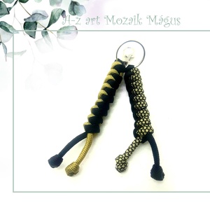 Paracord kulcstartó bézses páros - Meska.hu