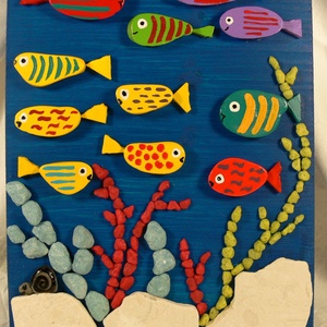 Akvárium nagy - kavicskép -  - Meska.hu