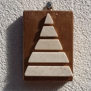 Karácsonyfa kicsi 2- kavicskép - Meska.hu