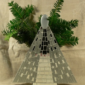 Karácsonyi angyal - üvegmozaik dísztárgy - otthon & életmód - dekoráció - asztal és polc dekoráció - díszüveg - Meska.hu